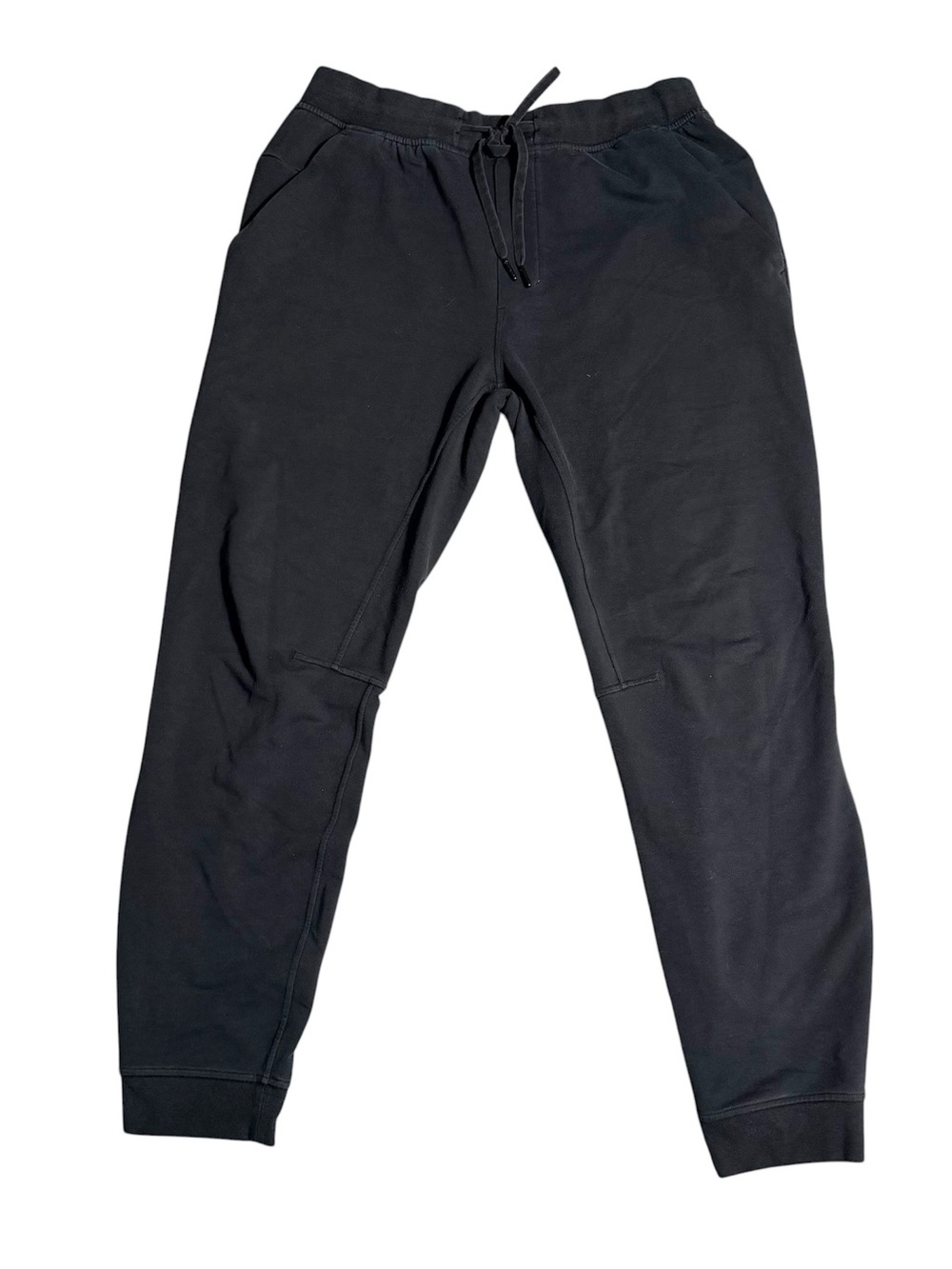 Lululemon Jogger Pants Mens Black Sweatpants Elastic Waist Zip Pocket Size Large